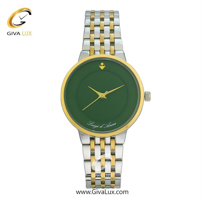 ساعت مچی اورجینال زنانه LdA | لوئیجی د آنا | Luigi d'Ana نقره ای-طلایی | نقره ای-طلایی| سبز یشمی تیره| کد رفرنس 2359